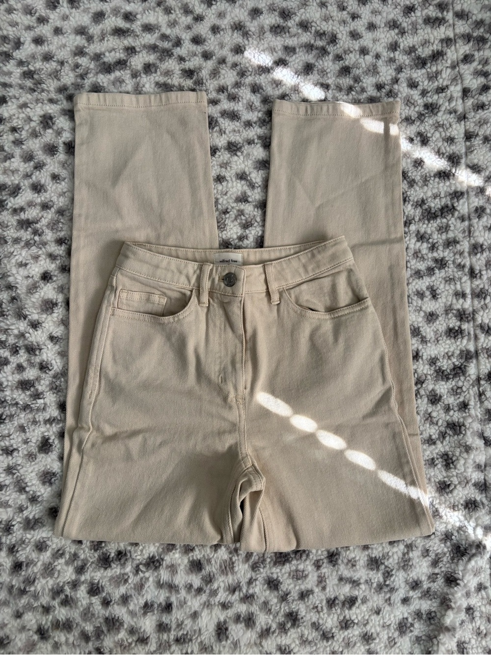 Wilfred Beige Straight Leg Jeans